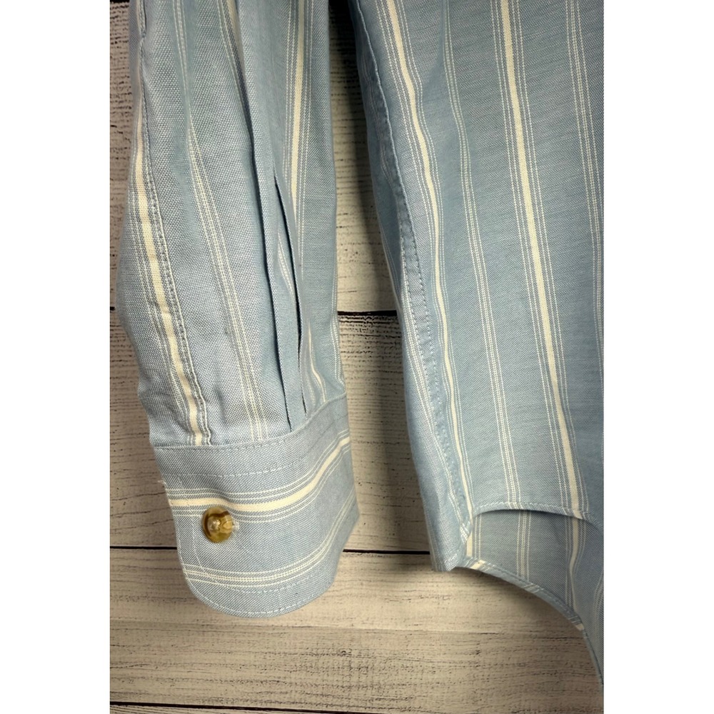 L.L. Bean Mens Striped Button Down Shirt Long Sleeve‎ Large Regular Fit - Picture 3 of 4